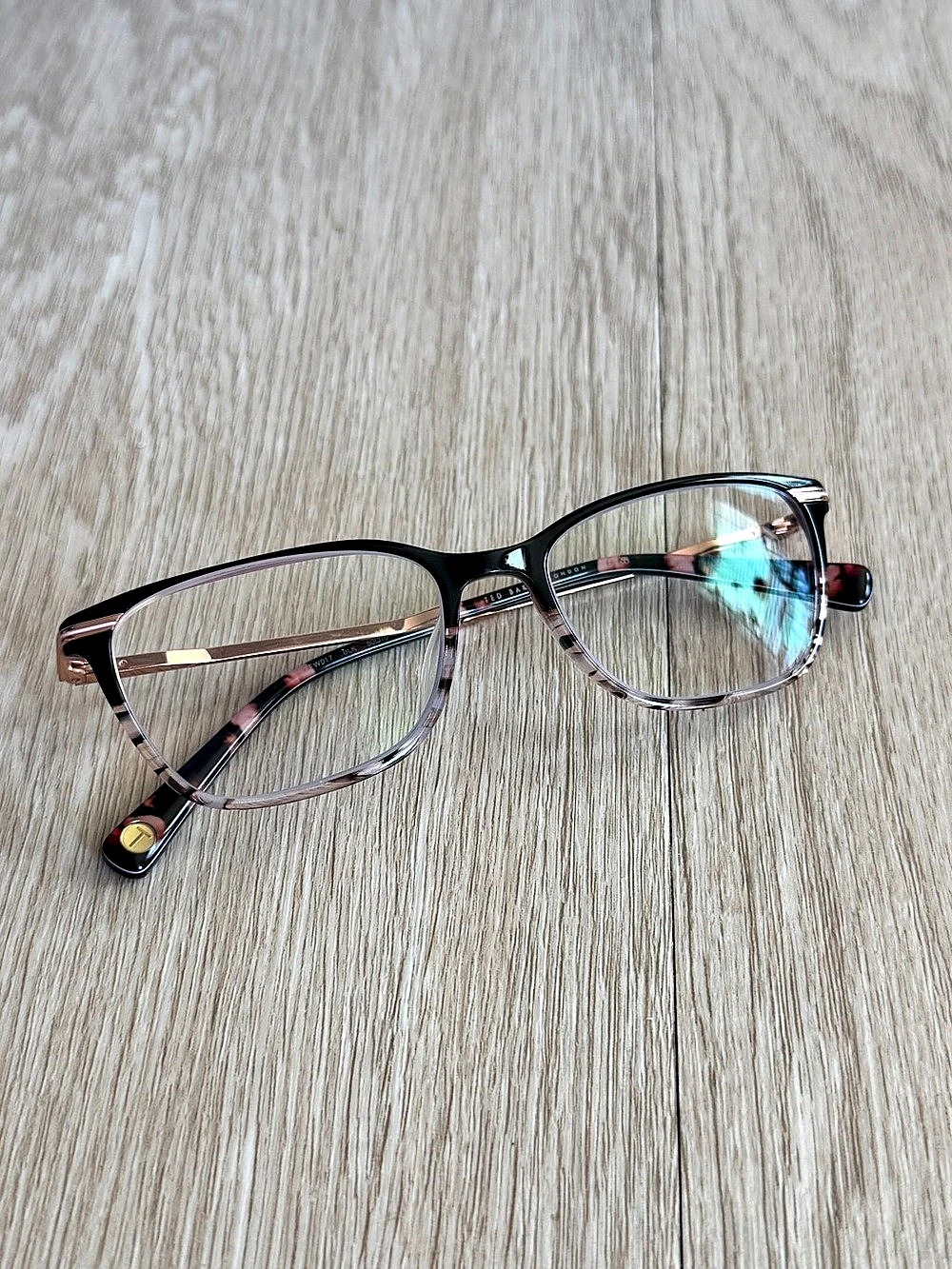 Ted Baker Womens Eyeglass Frames Only Tortoise Pink Rose Gold TFW017 50-16-135